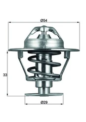 termostatas, aušinimo skystis MAHLE TX 86 76D