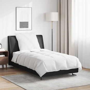 Antklodė su pagalve 2 pcs Balta 155 x 220 cm Pūkai