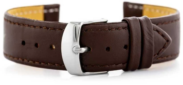 Pacific W44L dark ruda leather watch strap - 18mm