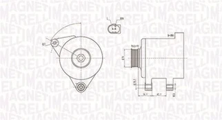Kintamosios srovės generatorius MAGNETI MARELLI 063731546010