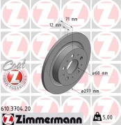 Stabdžių diskas ZIMMERMANN 610.3704.20 kaina