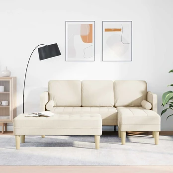 2 Vnt Sofa Rinkinys su Pagalvėmis Linas