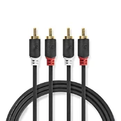 Nedis Audio Cable 2x RCA -> 2 x RCA 1m kaina