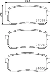 Stabdžių trinkelių rinkinys, diskinis stabdys BREMBO P 30 080 kaina
