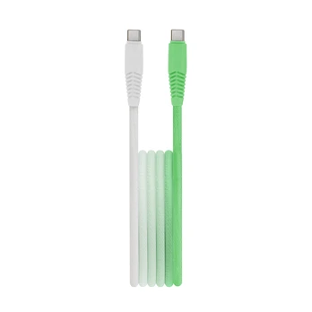 Setty cable USB-C - USB-C 1,5 m 3A KGC-C-1.5320 mint-baltas gradient