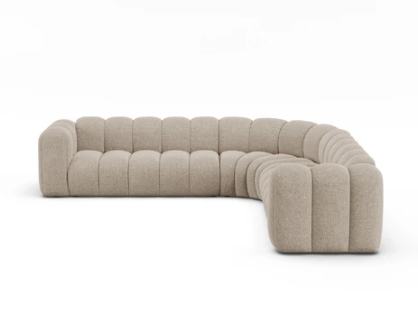 Modular Symmetrical Corner Sofa, "Lupine", 5 Seats, 309x309x70, Dark Beige
