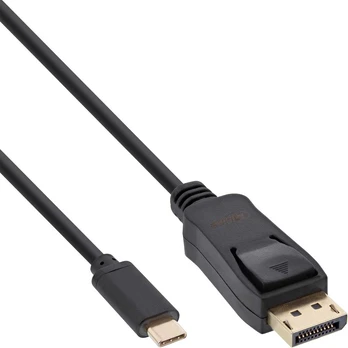 Kabelis InLine® USB Ekranas Cable, USB Type-C male to DisplayPort male (DP Alt Mode), 4K2K, juodas, 5m