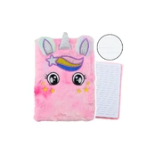 Lean Plush Notebook Lined Unicorn Rožinė Rainbow kaina