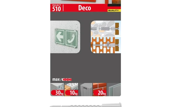 Universalus kaištis TOX, Deco 5/25 + S, 12vnt.