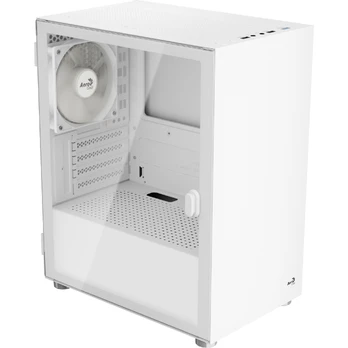 Aerocool CS-111-G-WT-v1 (baltas, Tempered Glass)