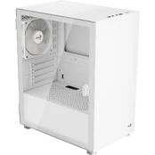 Aerocool CS-111-G-WT-v1 (baltas, Tempered Glass) kaina