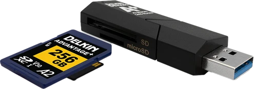 Delkin Cardreader SD & MicroSD A2 (USB 3.1)