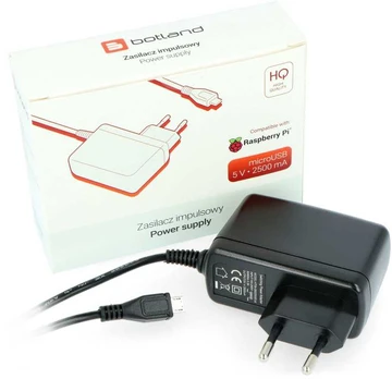 5V / 2.5A microUSB maitinimo šaltinis, skirtas Raspberry Pi 3B + / 3A + / 3B / 2B / Zero
