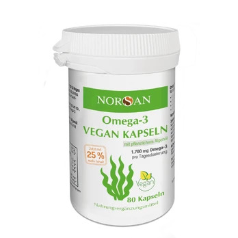 NORSAN, OMEGA-3 VEGAN KAPSULĖS, 80 kapsulių