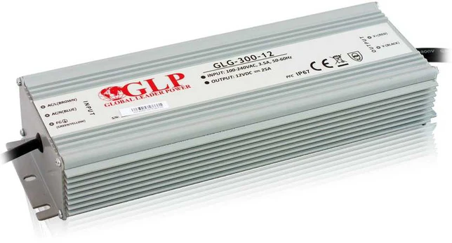 300W LED Maitinimo šaltinis GLG 12V IP67