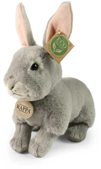 Rappa Plush pilkas rabbit 23 cm ECO-FRIENDLY SOFT