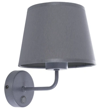 Sieninis šviestuvas TK LIGHTING MAJA GREY, 1 x E27, max 15W