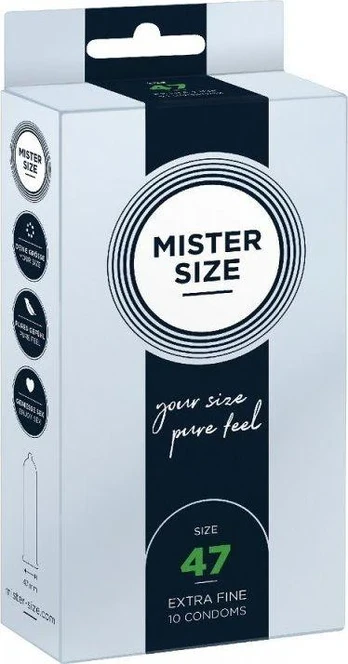 Prezervatyvai Mister Size Extra Fine, 47 mm, 10 vnt.