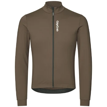 GripGrab RIDE Thermal vyriški marškinėliai | Brown, XXL