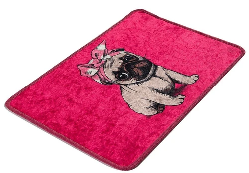 Rankšluostis Foutastic Vonios kilimėlis Rožinė Pug DJT