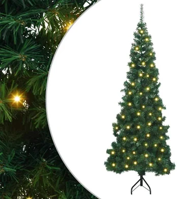 Kampinis dirbtinis Kalėdų medis Žalia 210 cm PVC ir metalas
