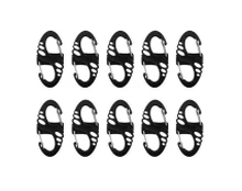 Mil-Tec S-Hook snap hook set - Juodas