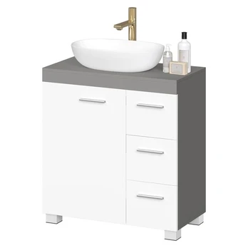 Vonios spintelė 30x60x64 cm Balta MDF