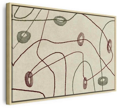 Artgeist Paveikslas - Lines and shapes – bead labyrinth on a pale washed background