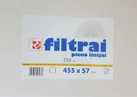 Filtras pienui 455x57mm (250vnt.)