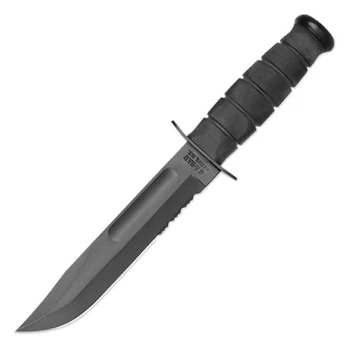Ka-Bar Black Serrated GFN Sheath 1214 Karinis peilis