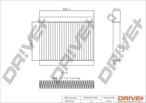 Filtras, salono oras Dr!ve+ DP1110.12.0196