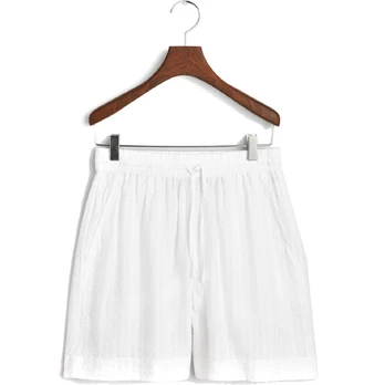 Šortai moterims, Balta, Tonal stripe shorts
