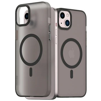 Dėklas Araree etui Aero Frame iPhone 15 Plus 6.7" przeźroczysty-juoda|clear juodas AR20-01840D