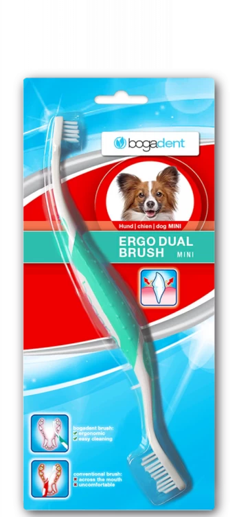 BogaDent - Ergo Dual Brush Dog Mini 1pc - (Ubo0719)
