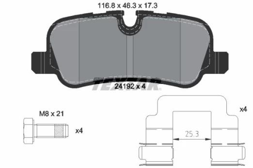 TEXTAR 2419201 Brake pad set