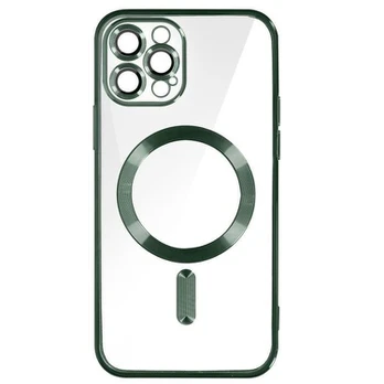 Coque - Apple - iPhone 12 Pro - Silikonas - Žalias - Chromo kontūras