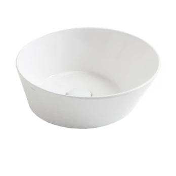 Praustuvas Simas Wave Round WA01 42x42 cm, balta blizgi