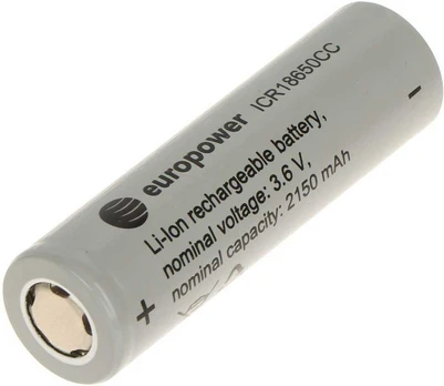 LI-ION AKUMULIATORIUS BAT-ICR18650CC/EP 3.6 V EUROPOWER