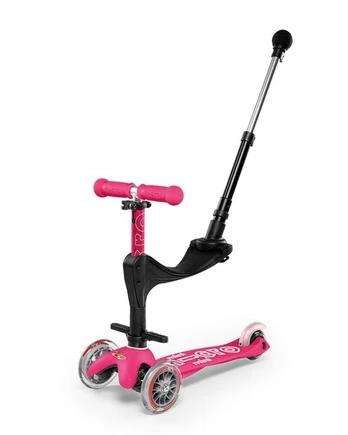 Triratis paspirtukas Micro 3 in 1 Deluxe Plus, rožinis