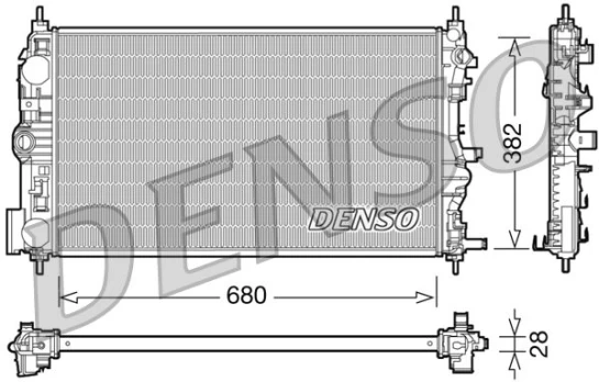 Radiatorius, variklio aušinimas DENSO DRM15005