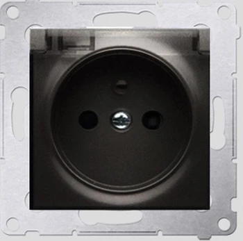 Kontakt-Simon Socket SIMON54 hermetiškas 1 kryptis be 16A IP44 antracito - DGZ1BZ.01/48A
