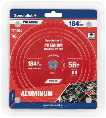 SPECIALIST+ pjovimo diskas Aluminium 184x56Tx20/16mm