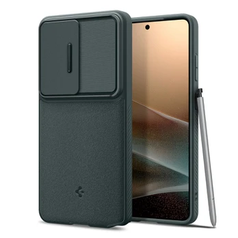 Žalias dėklas Samsung Galaxy S26 Ultra telefonui "Spigen Optik Armor"