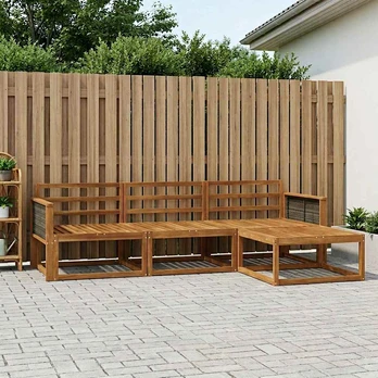 Lauko sofos komplektas 4 pcs Natūrali Kietos akacijos mediena