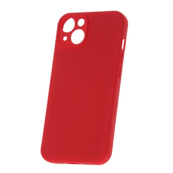 Matnis silikoninis dėklas Apple iPhone 15 Plus telefonui, raudonas