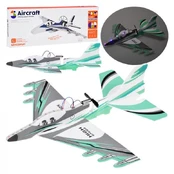 Foldable lightweight foam airplane flies LED lights propeller USB charging ZA5583 kaina