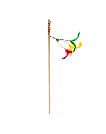 Žaislas katėms ant pagaliuko Ecomfy, rudas, 50 cm
