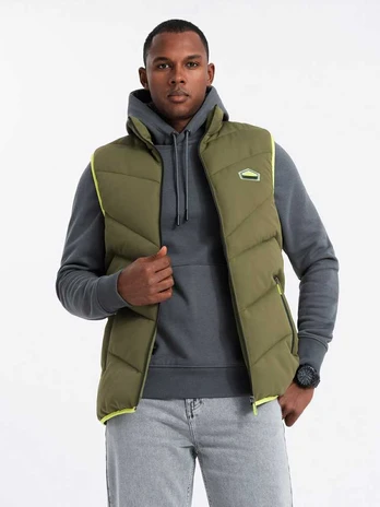 men's vests olive