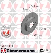 Stabdžių diskas ZIMMERMANN 540.5313.20 kaina