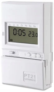 Kambario termostatas Elektrobock PT21, 80 × 130 × 20 mm